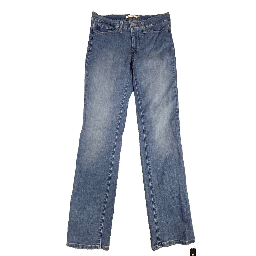 Levi's 314 Shaping Straight Women's Jeans‎ W29 L32 Blue Mid Rise Stretch Denim